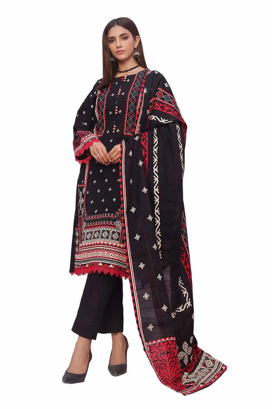 Gul Ahmed Original | 3 Piece Unstitched Printed Khaddar Suit