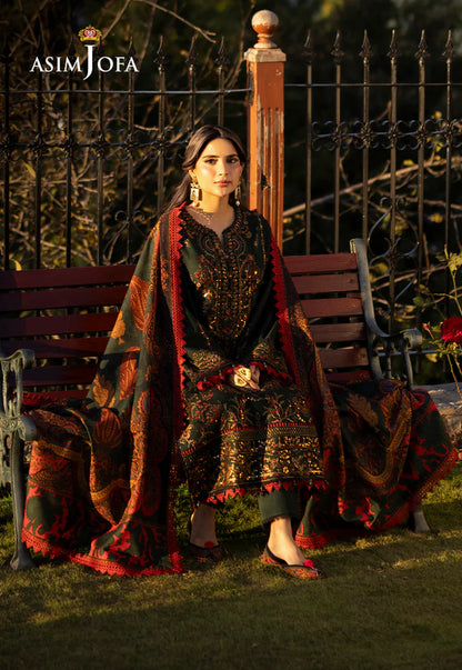 Asim Jofa Original | EMBROIDERED KHADDAR 3 Pcs