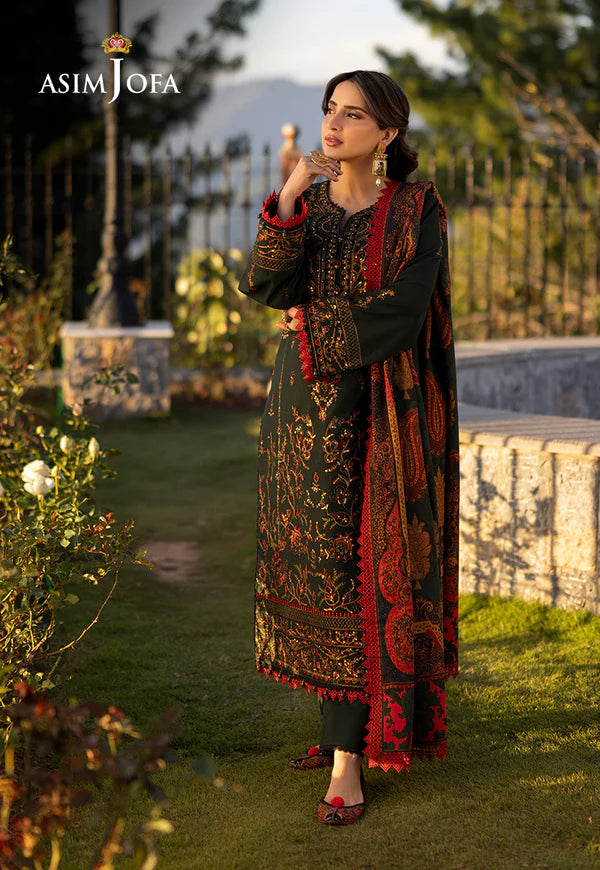 Asim Jofa Original | EMBROIDERED KHADDAR 3 Pcs