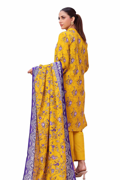 Gul Ahmed Original | 3 Piece Unstitched Printed Khaddar Suit