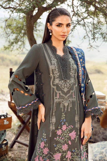 MariaB Original | 3 Piece Unstitched Printed Linen Suit