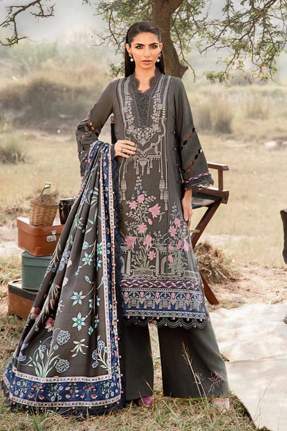 MariaB Original | 3 Piece Unstitched Printed Linen Suit