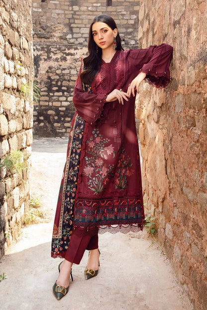 MariaB original | 3 Piece Unstitched Printed Linen Suit