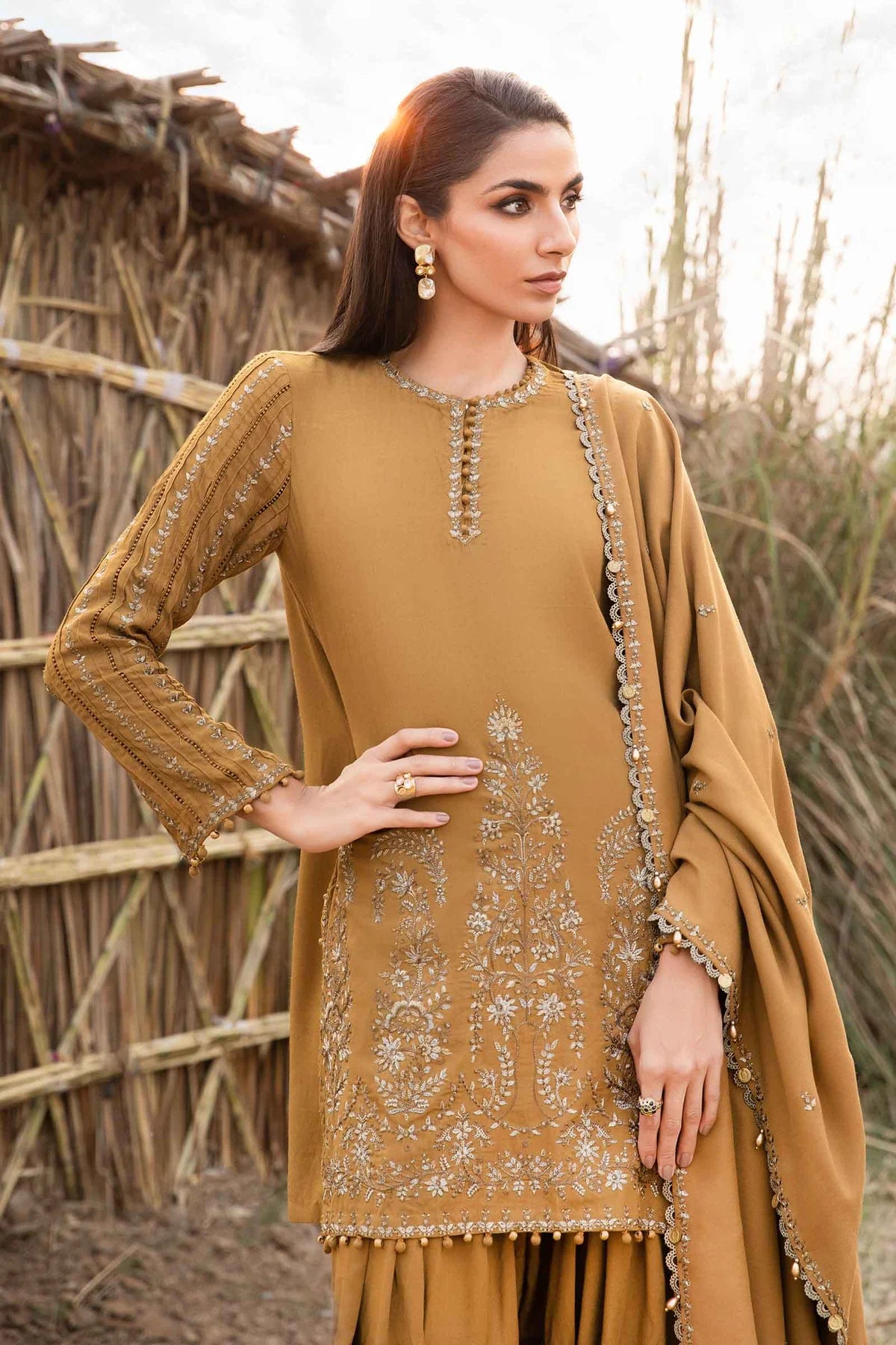 MariaB original | 3 Piece Unstitched Printed Linen Suit