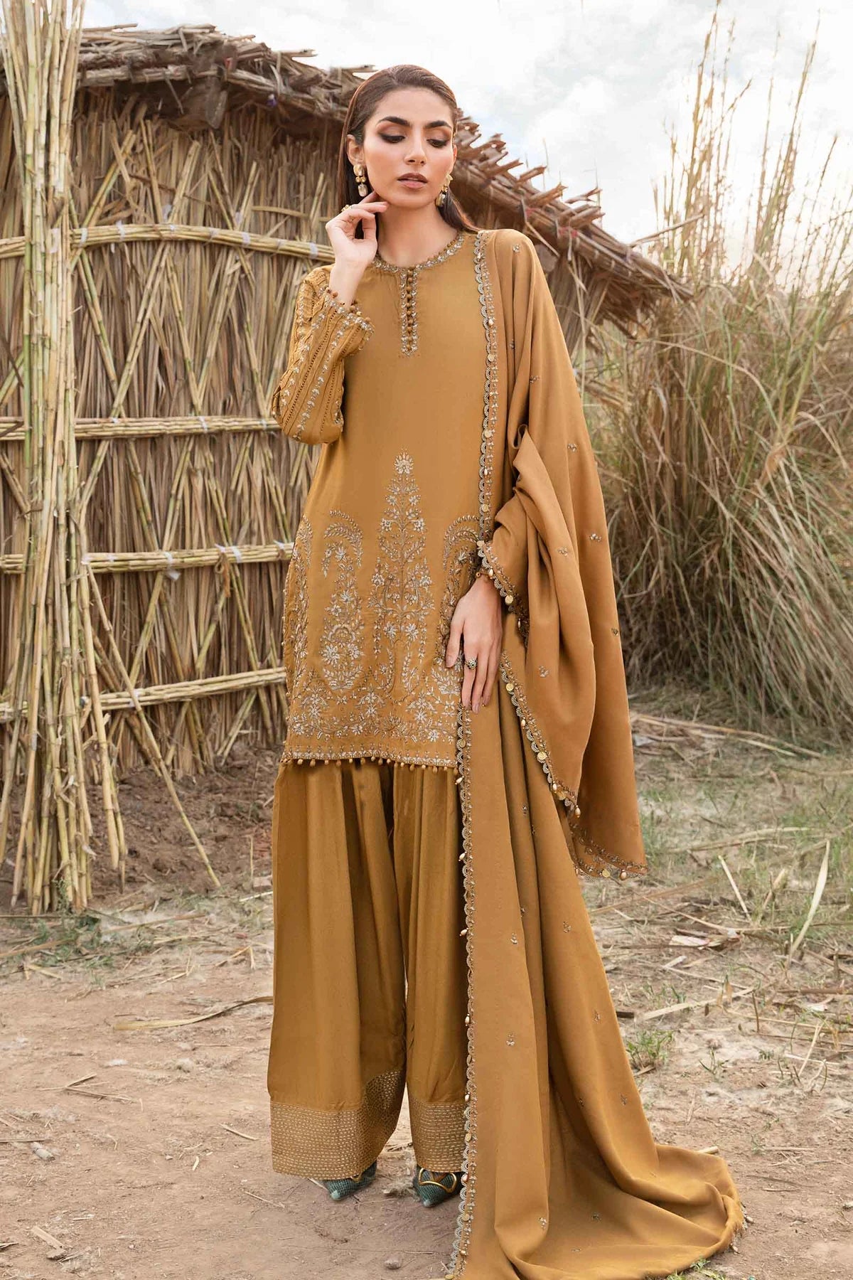 MariaB original | 3 Piece Unstitched Printed Linen Suit